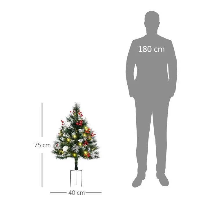 HOMCOM - Sapin de Noël - PVC - 40x40x75cm - Vert-3