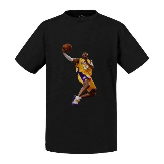 T-shirt Enfant Noir Lay Up Kobe Bryant Superstar Basket Los Angeles-0