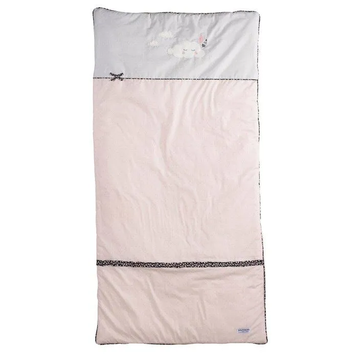 Edredon pour lit bébé en coton - Sauthon - Miss Chipie - Rose - 70x140cm - Polyester - Mixte-0