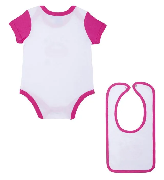 Body bavoir bébé fille OM   Collection officielle OLYMPIQUE DE MARSEILLE  730-1