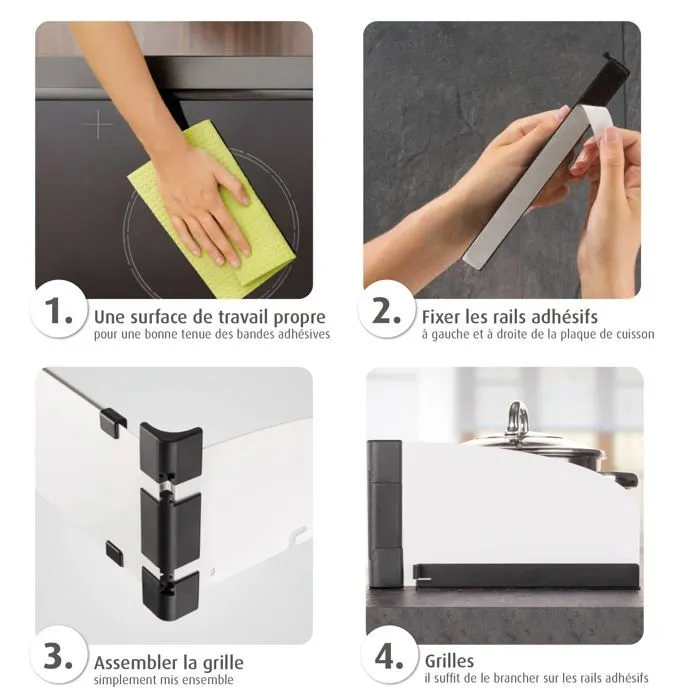Kit securite bebe Reer - 20058 - Protege-poele Basic, extensible de 55 a 65 cm, argente,-3
