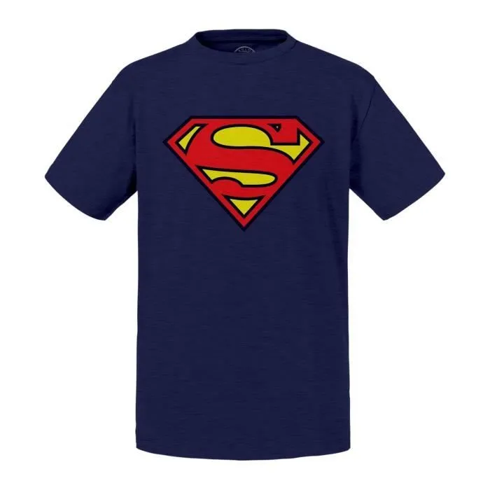 T-shirt Enfant Bleu Super Heros BD Bande Dessinée-0