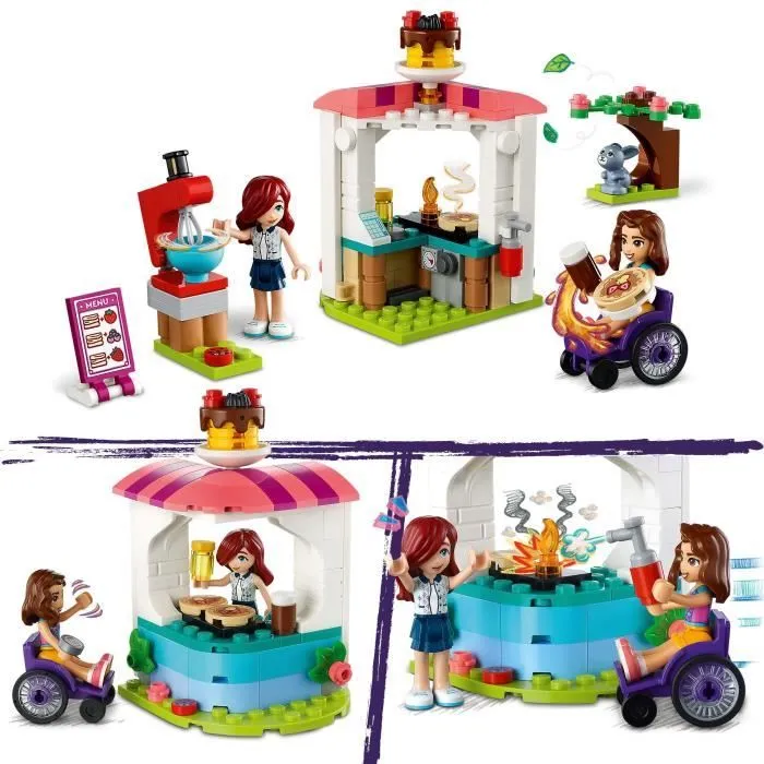 LEGO® Friends 41753 La Crêperie, Jouet Créatif avec Figurine de Lapin, Cadeau Enfants 6 Ans-3