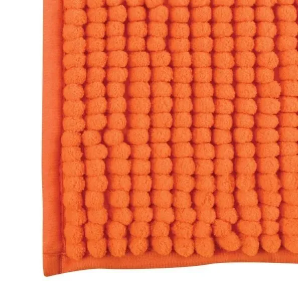 Tapis de bain Microfibre CHENILLE - MSV - 40x60cm - Orange-1