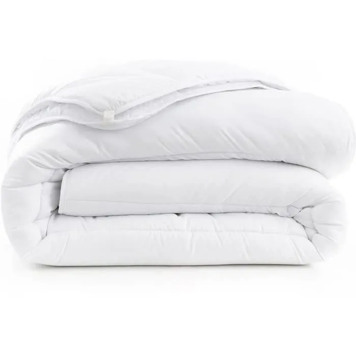 Couette 4 saisons - ABEIL - Blanc - 220x240 - 500g/m² - Polyester Cyclafill-0