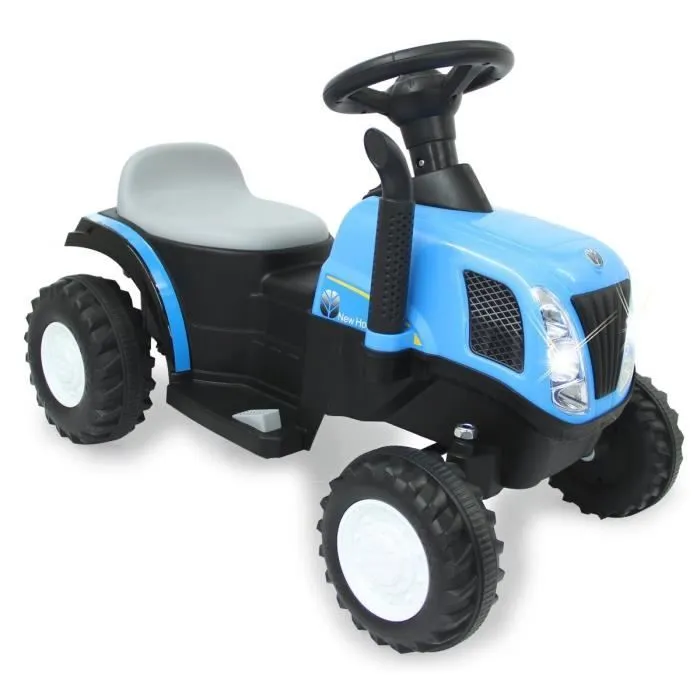 Tracteur électrique New Holland avec remorque bleue pour enfant - JAMARA-2