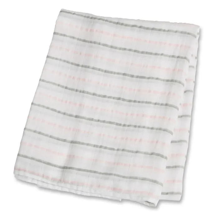 Lulujo - Lange mousseline - Rayures roses - ELEMENTS FOR KIDS-4