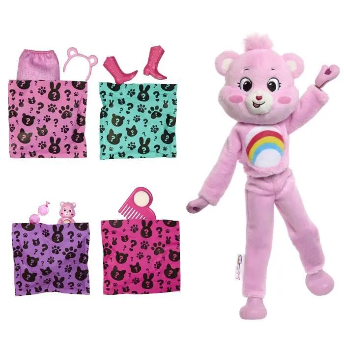 Poupée Barbie Cutie Reveal Bisounours Toucâlin Rose - 3 ans+- JCN95-2