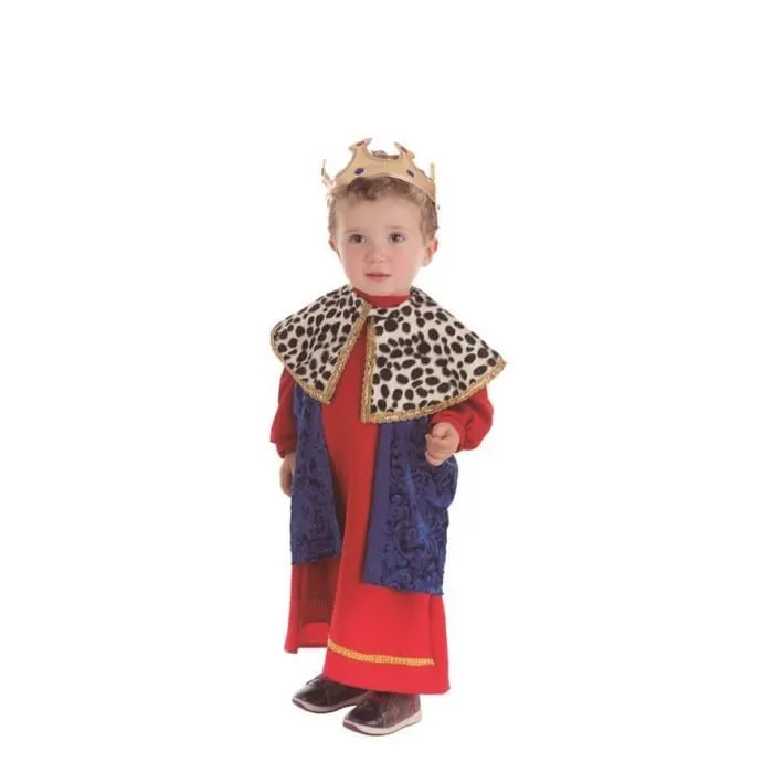 Déguisement roi magicien rouge et bleu pour bébé-0