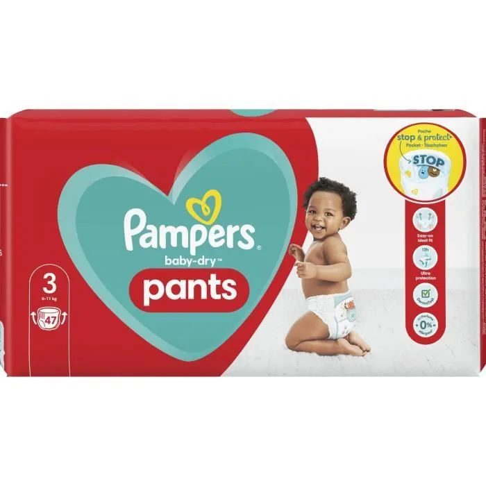 PAMPERS Baby-Dry Pants Taille 3 - 47 Couches-culottes-8