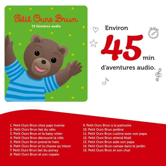 Figurine Tonie - tonies - Petit Ours Brun - 15 histoires audio - Accessoire pour enfants - Jouet éducatif-3