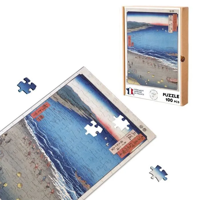 Puzzle Classique - FABULOUS - Estampe Japonaise 16 la Plage - 100 Pièces - Intérieur - Adulte-0