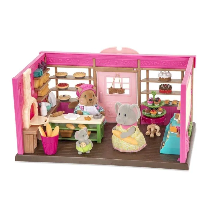 Univers miniature - habitation miniature - garage miniature Li'l woodzeez - WZ6619Z - Boulangerie, , Rose, Taille Unique-2