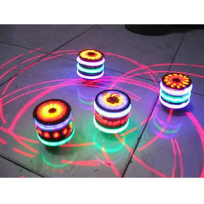 5pcs Toupie Spinning Top Jouet avec Lumière Colorée et Jouets Musicaux pour les Enfants Cadeau Anniversaire-0
