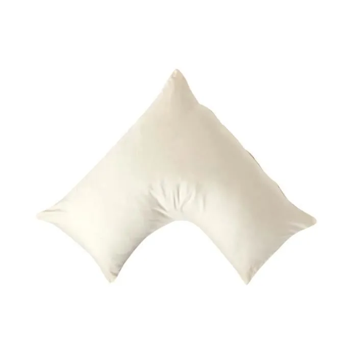 Taie d'oreiller - Coton BIO - Crème - 400 fils - Hypoallergénique - Asymétrique-0