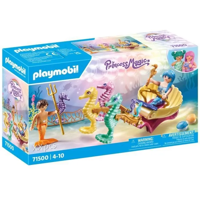 PLAYMOBIL 71500 Calèche avec sirènes et hippocampes-0