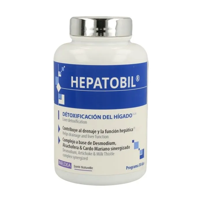 ISN - HEPATOBIL - Santé & Détoxification du foie - Desmodium, Artichaut & Chardon-Marie - Cure 30j-1