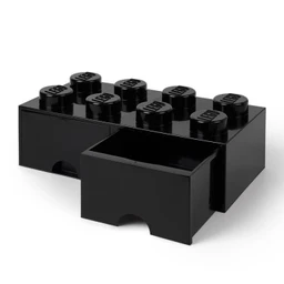 LEGO 4004 Storage Brick Opberglade 2x4 Zwart-1