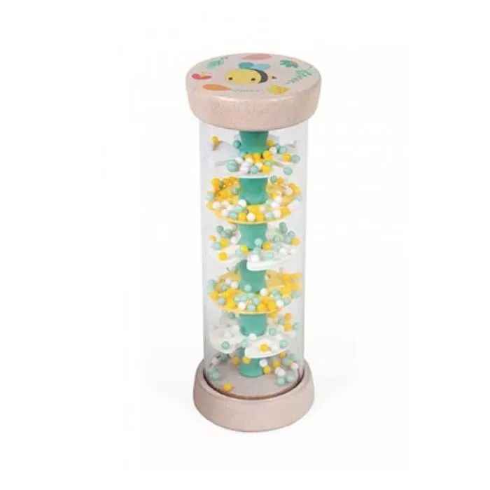 Jouet d'éveil musical - JANOD - Bâton de Pluie Pure en Bois - Pour bébé dès 6 mois - Couleur Beige-3