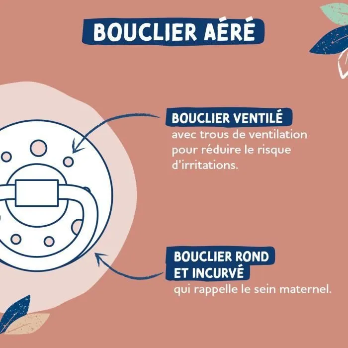 Sucette Dodie Gaia +0m Caoutchouc Ronde Rose - Lot de 2-3