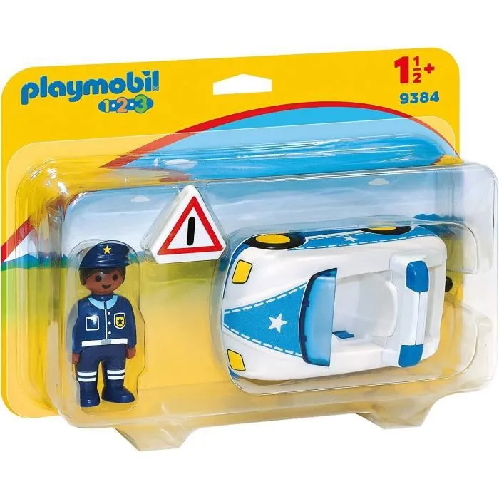 Voiture de police - PLAYMOBIL 1.2.3 - Crochet d'attelage - Mixte-0