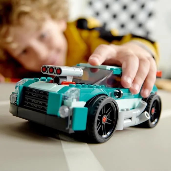 LEGO® 31127 Creator 3 en 1 Le Bolide De Rue, Jouet de Voiture de Course, Modèles de Sport ou Hot Rod-4