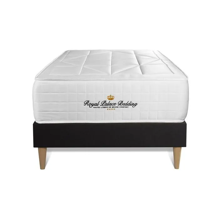 Ensemble sommier matelas 90x200 - Royal Palace Bedding - Windsor - Mémoire de forme - Ressorts ensachés - 26 cm-1