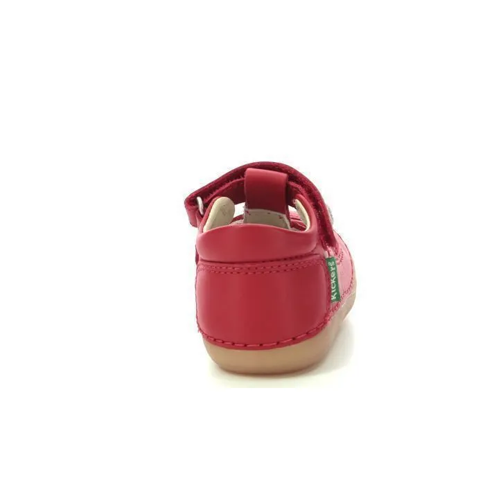 Salomés - KICKERS - Sushy - Cuir - Rouge - Fermeture Scratch-2