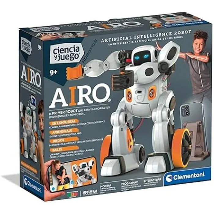 Jouet éducatif - CLEMENTONI - AIRO - Robot interactif avec IA - Personnalisable - 8 ans et plus-0