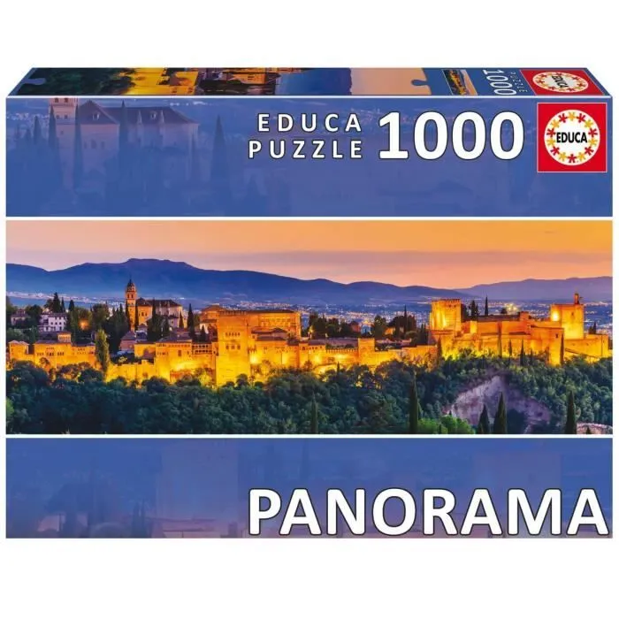 Puzzle 1000 pièces - Educa - L'Alhambra de Grenade - Architecture et monument - Multicouleur-1