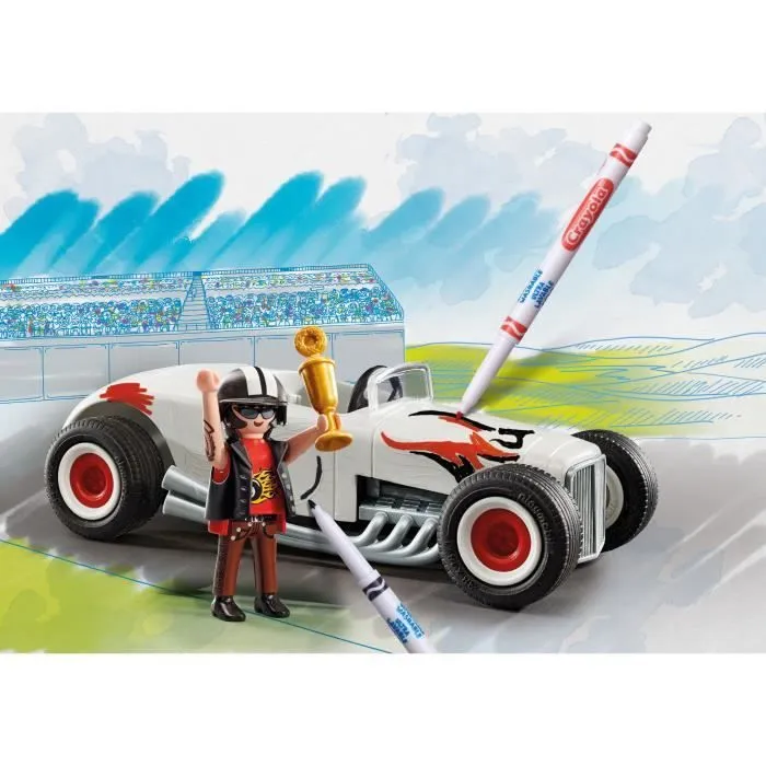 PLAYMOBIL Color 71376 Voiture de course, Crée de nouvelles histoires à tes couleurs, 20 pièces, Dès 5 ans-1