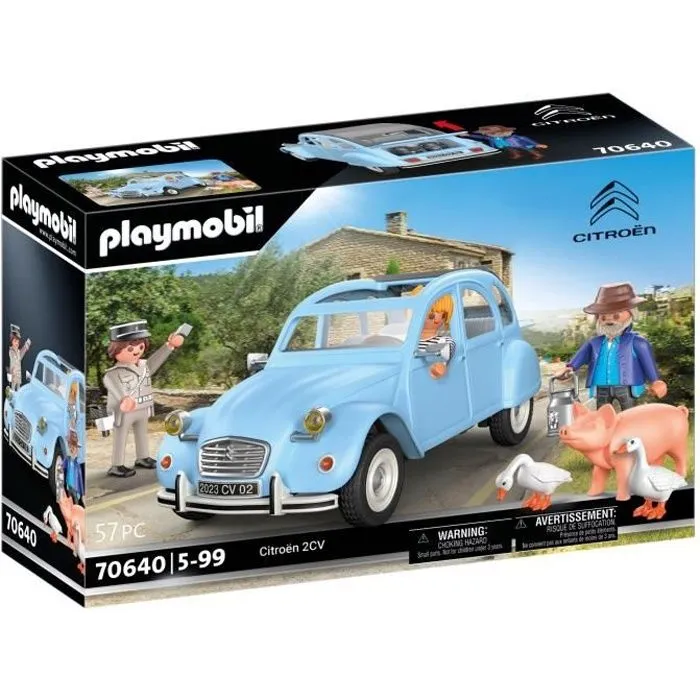 PLAYMOBIL 70640 Citroën 2 CV, Classic Cars, Voiture de collection, Adulte,3 personnages-0