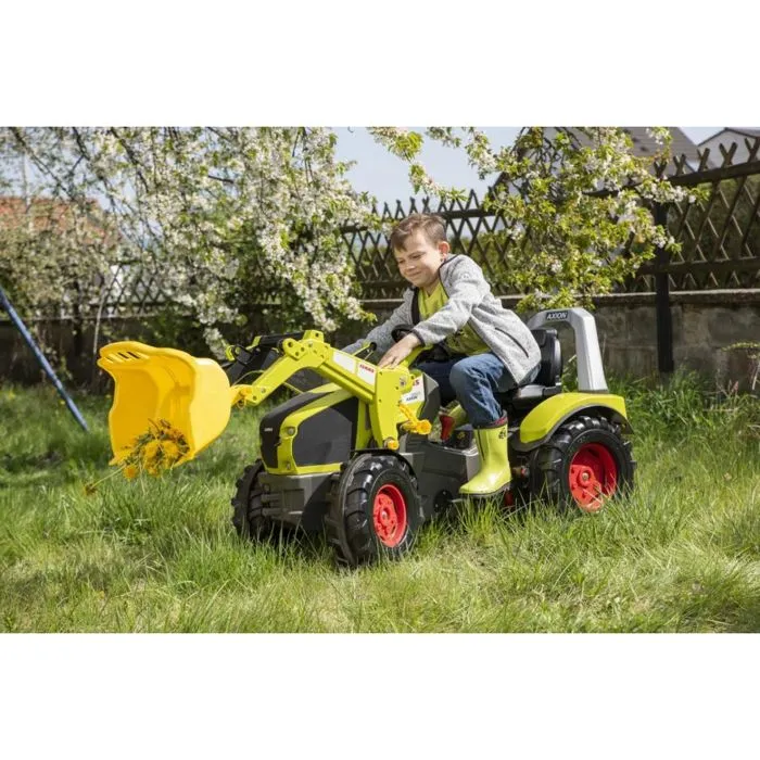 Tracteur à pédale - ROLLY TOYS - X-Trac Premium CLAAS Axion 960 - Chargeur et changement de vitesse - Vert-1