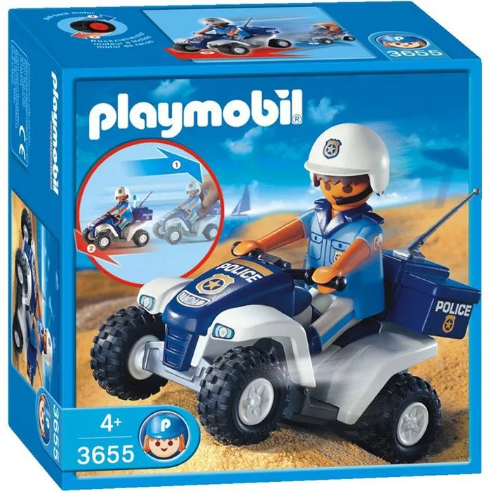 PLAYMOBIL - Policier Quad - 1 personnage - 1 quad - Accessoires - A partir de 4 ans-0