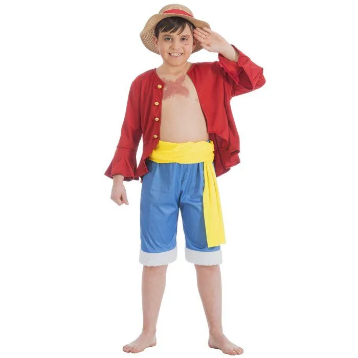 Déguisement Luffy One Piece garçon 7-8 ans (128 cm)-0