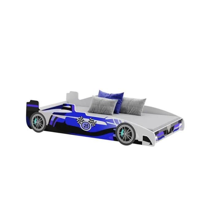 Lit enfant Voiture Formule 1 Bleu 160 x 80cm-5