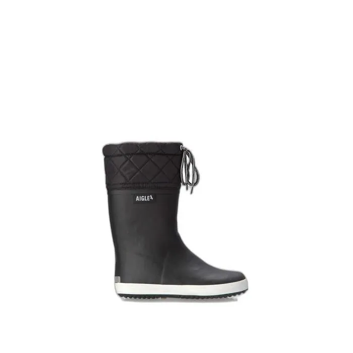 Bottes enfant - AIGLE - Giboulee - Haute - Synthétique - Noir/blanc-0
