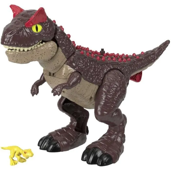 Jurassic World Imaginext-Jouet dinosaure Carnotaurus avec attaque de piques, 2 éléments de jeu HML42-2