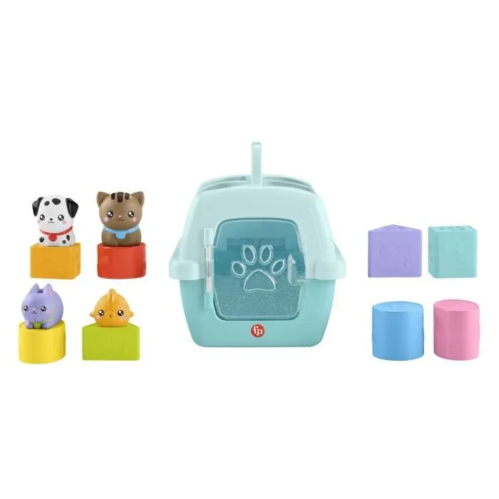 Fisher-Price®-Trieur Caisse de Transport d’Animaux-Trieur 8 blocs HTW93-1