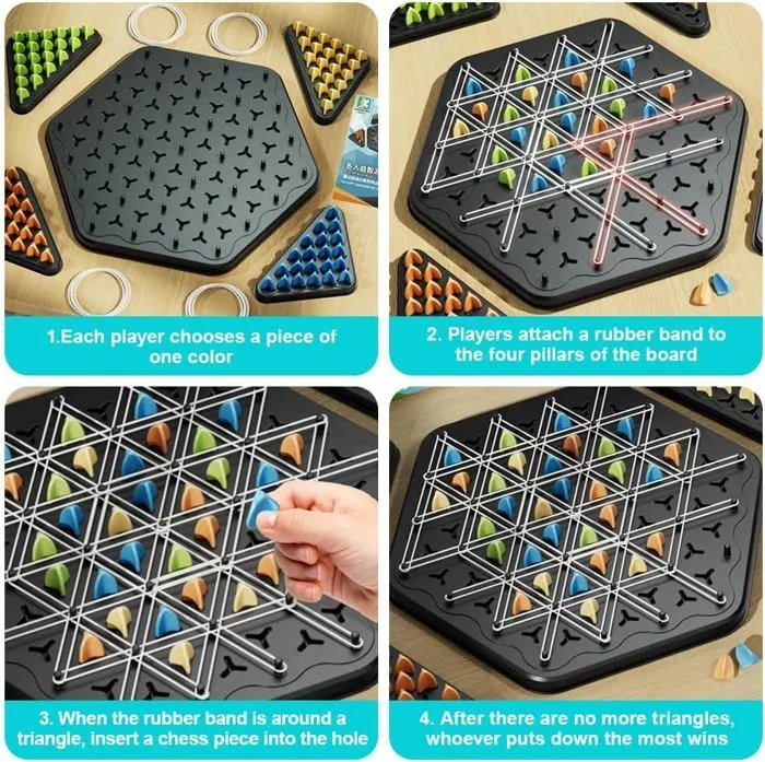 Jeu De Triangle En Chaîne,Échecs Triangulaires En Chaîne Interactifs,Jeu D'Échecs Triangulaire Amusant,Jeu D'Échecs De Stratégie D-4