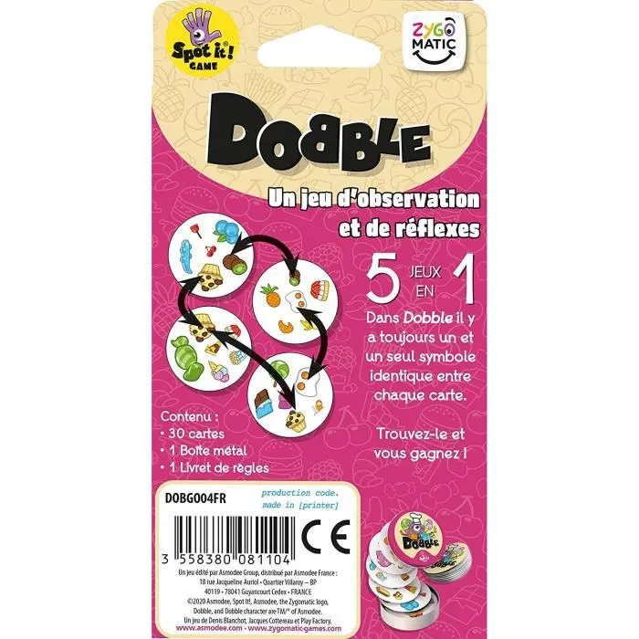 Zygomatic | Dobble : Gourmandise | Jeu de société | À partir de 4 ans | 2 à 5 joueurs | 10 minutes-2