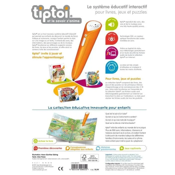 Livre électronique interactif tiptoi® Je découvre la musique Ravensburger pour enfant dès 4 ans-2