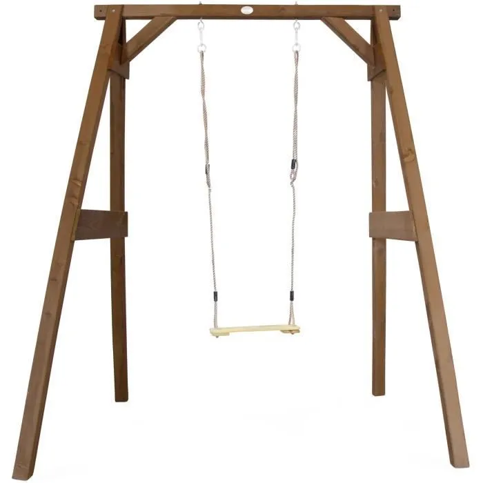 AXI Portique en Bois FSC - Balançoires Enfant en Marron | Balançoire pour Enfants pour l’extérieur / le jardin-0