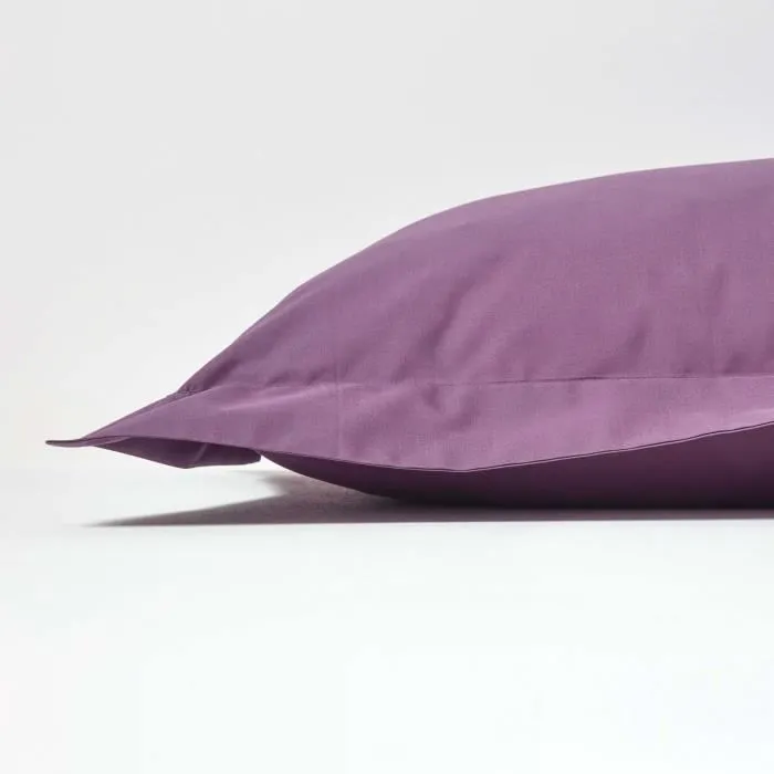 Taie d'oreiller en coton égyptien 200 fils - HOMESCAPES - Raisin 50x90cm-1