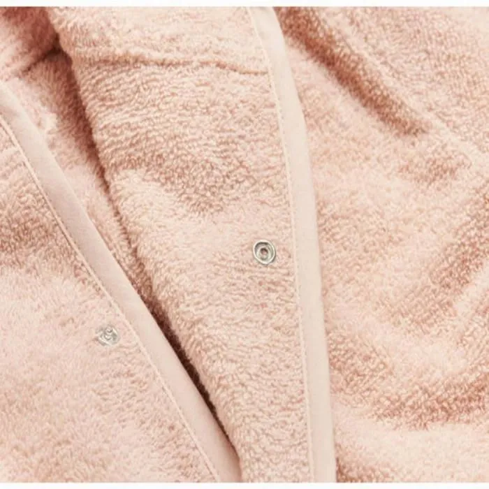 Peignoir enfant 1-2 ans - Rose - Coton éponge - Avec capuche et oreilles-3