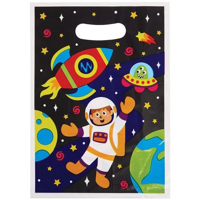 Baker ross - FX320 - Sacs Anniversaire Enfant motif Systeme Solaire - Lot de 10, Decoration Anniversaire Enfant ()-2