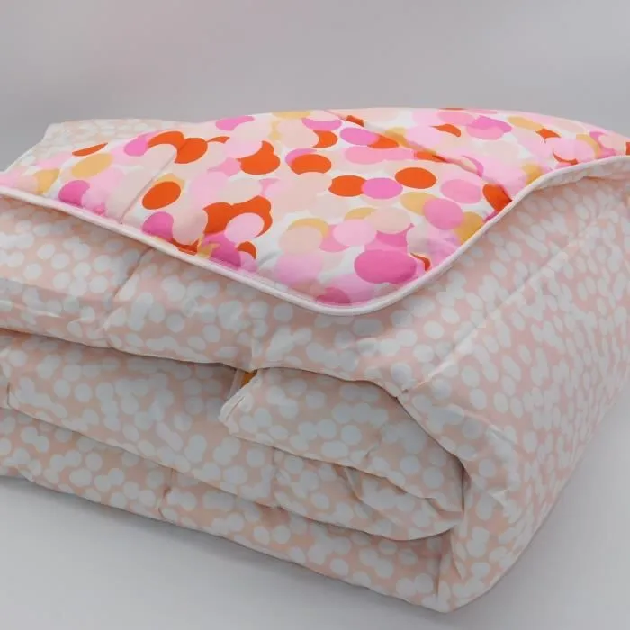 Couette Ultra Légère imprimée Confetti/Pois - 1 personne 140 x 200 - Spécial Eté - MORTREUX-2