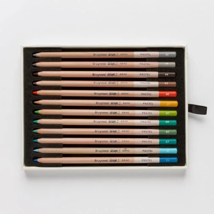 Crayon Pastel - Bruynzeel - Boîte de 24 - Couleurs Assorties - Haute Qualité - Finesse de Pointe-0