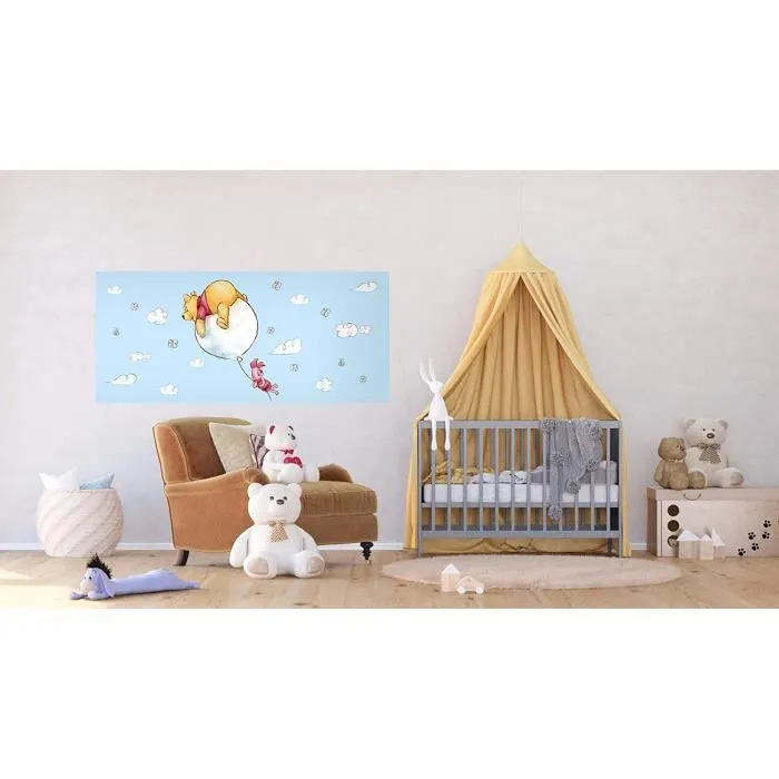 Poster géant - DISNEY - Winnie l'Ourson Ballon - 202x90 cm - Lavable - Décoration murale enfant-1