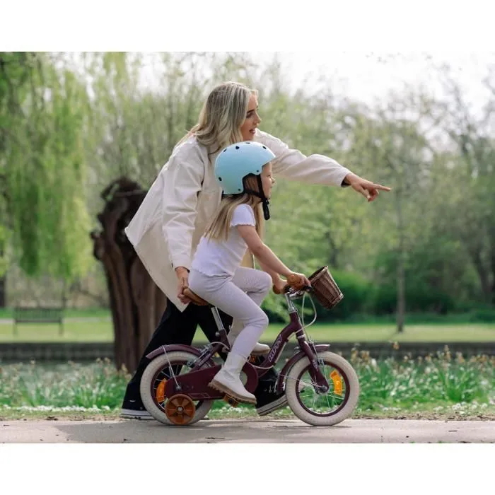Vélo Enfant Fille - Huffy - Vintage 12 Pouces - Bordeaux - Panier - Sonnette-1